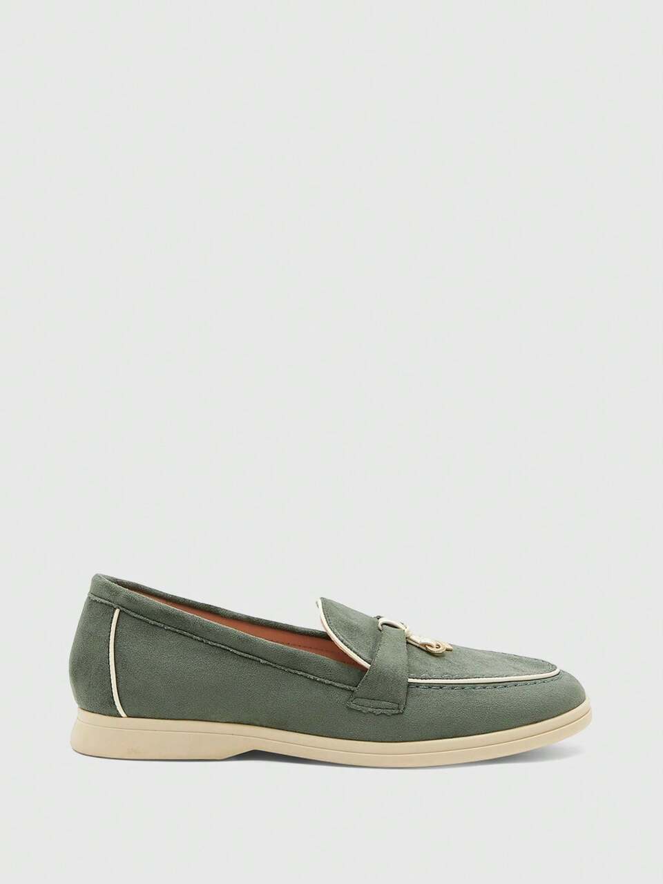 CUCCOO BIZCHIC Women Shoes Fashionable Green Suede Comfortable Commuting Women Flat Loafers Women Flat Shoes Suitable For Outdoor Shopping To Work Daily Versa