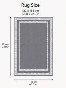 Double Sided Portable Plastic Straw Outdoor Camping Rug, Large Waterproof Reversible Patio Mat For RV Deck Porch Balcony Backyard Outside Decor Supplies - Light Grey - View 13