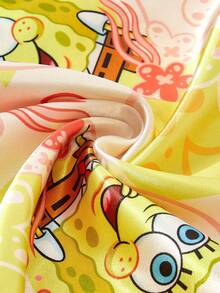 SpongeBob SquarePants | Joivida 2件組女款短袖短褲印花休閒居家睡衣套裝 - 黃色 - 查看 6