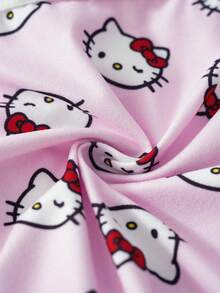 HELLO KITTY AND FRIENDS | SHEIN 女士卡通印花弹力腰休闲三角裤 - 白色 - 查看 6