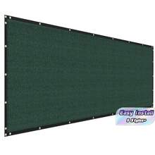 90% Blackout Privacy Shade Net - 90% Uv Protection, Wind-Resistant Sun Shade Net With Black Edges And Eyelets, Suitable For Balcony, Gazebo, Yard, Comes With Tie-Down Straps - Dark Green - View 1