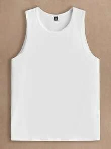HIMLAND 3pcs/Pack Men's Casual Knit Sleeveless Solid Color Tank Tops, Suitable For Daily Wear - Multicolor - View 3