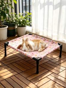 1Pc Elevated Small Pet Camping Bed, Washable Sleeping Mat, All Season Pet Nest For Hamsters, Rabbits, Cats And Tiny Pets - Rectangle - View 8