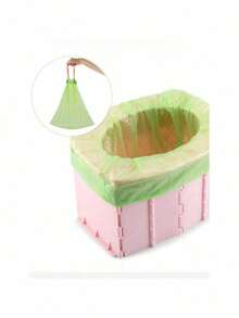 1 Piece 22x12x14cm Portable Folding Camping Toilet For Children | Essential For Spring Travel | Mini Size With Handle For Outdoor, Emergency, Car Use | Reusable And Washable Children'S Toilet For Rv, Hiking, Emergency Preparedness | Easter Camping - Multicolor - View 6