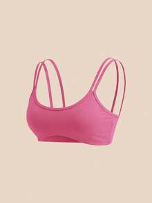 SHEIN Cheerettes 女款素色日常健身舒適運動內衣 - 彩色 - 查看 8
