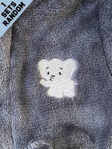 新生兒可愛卡通動物印花柔軟絨毛刺繡休閒混色 5件/組盲盒套裝 - 彩色 - 查看 7