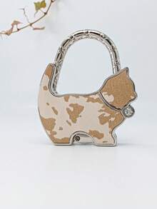 1PC Foldable Space Saving Desk Edge Hanging Hook Bag Holder With Cute Kitten Pattern No Adhesive Easy Clip On Durable Lightweight For Home Office Dorm Kitchen Travel Spring Easter Mother Day Gift Organizer - Multicolor - View 6