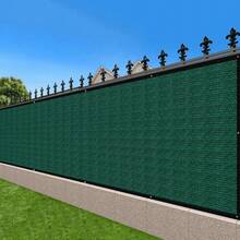 90% Blackout Privacy Shade Net - 90% Uv Protection, Wind-Resistant Sun Shade Net With Black Edges And Eyelets, Suitable For Balcony, Gazebo, Yard, Comes With Tie-Down Straps - Dark Green - View 10