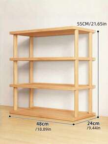 Space-Saving Multi-Tier Design; Easy To Assemble Without Tools. A Sturdy, Elegant, Natural-Colored Square Shoe Rack-Suitable For Dorms, Hallways, Kitchens, Entryways, Closets, And Sneaker Storage. - Multicolor - View 9