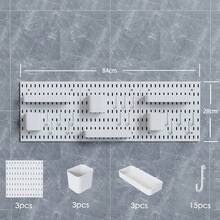 Pegboard Accessory Combination Wall Organizer Kit, Pegboard Rack For Bedrooms, Studies, Offices And Bathrooms - Multicolor - View 6