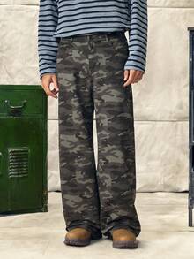 Norleigh Men's Camouflage Pants, Casual Outdoor Fashion Suit Trousers, Spring/Autumn Cargo Pants - Black - View 1
