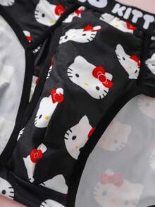 HELLO KITTY AND FRIENDS | SHEIN Men's Letter Waistband Cartoon Print Casual Briefs - Black - View 4