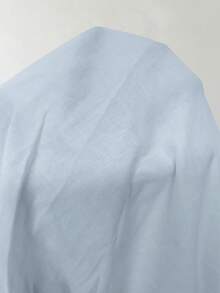 Solavon 女款純色側綁帶腰部長袖休閒襯衫 - 淺藍色 - 查看 7