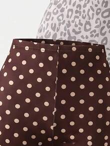 [Randomly Ships 1 Of 5]Girls' Summer Thin Casual Shorts, Versatile Outerwear, Polka Dot, Leopard, Black, Gray, Solid Color, Pony Print, Patterned, Sweet And Cool Style, Knitted Fabric, Comfortable And Soft Leggings - Multicolor - View 3