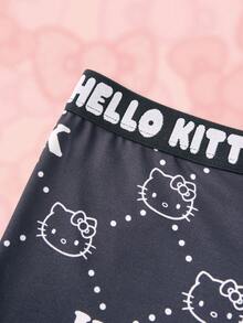 HELLO KITTY AND FRIENDS | SHEIN Celana Dalam Boxer Pria, Celana Dalam Boxer Nyaman dengan Motif Cetak Seluruh Permukaan Warna Hitam - Hitam - View 3