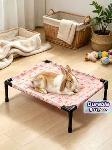 1Pc Elevated Small Pet Camping Bed, Washable Sleeping Mat, All Season Pet Nest For Hamsters, Rabbits, Cats And Tiny Pets - Rectangle - View 1