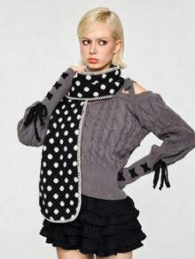 ROMWE Anime Women Scarves - Black - View 1