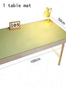 1pcEye Protection Desk Mat Student Leather Non Slip Solid Color Table Cover Oil Proof Computer Laptop Pad For Home Office Study Dining Table Decor Gift - green - View 13