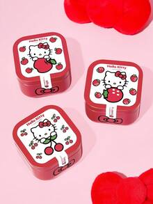 HELLO KITTY AND FRIENDS | SHEIN 3件組錫罐香氛蠟燭，蘋果/草莓/櫻桃，果香甜味 - 草莓+蘋果+櫻桃 - 查看 5