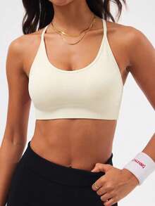 SHEIN Velisys Set 3 Potong Bra Olahraga Kasual Serbaguna Warna Polos untuk Wanita, Yoga, dan Kebugaran - MultiWarna - View 5
