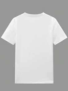 Sorvial 2pcs/Set Men's Short Sleeve Crew Neck T-Shirt And Shorts Set, Jacquard, Size L - White - View 8
