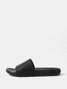 HELLO KITTY AND FRIENDS | SHEIN Black Printed Slippers, Lightweight Soft Bottom Slippers, Versatile Beach Slippers In Summer - Yahei - View 3