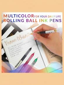 24PCS Colorful Rollerball Pens Liquid Ink Gel Pens Set Smooth Writing Drawing Supplies For School Office Art Journaling Coloring Gift For Student Artist Adult - Multicolor - View 6