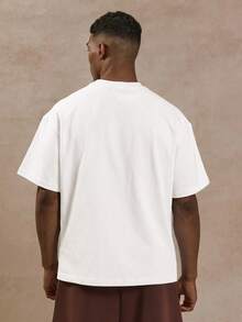 Musero Oversized Short Sleeve Floral Box Graphic Print Tshirt SPRING SUMMER - White - View 4