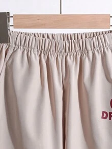 SHEIN 青少年男孩字母印花T恤與長褲2件套 - 彩色 - 查看 6