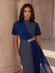 Coutiva Vestido de noche formal (muy adornado) - Azul - Ver 5