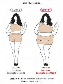 SHEIN CURVE+ 2pcs Plus Size Women's Solid Color Back Single-Row Button Short Sleeve Shirt And Pants Set - Khaki - View 3
