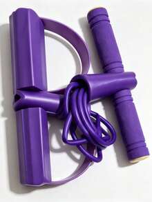 1 Pedal Resistance Band, Home Fitness Tension Rope/Sit Up Assist, Four Tube Elastic Band, Ergonomic Design, Durable Purple/Pink Resistance Band, Suitable For Home Fitness, Heart Rate Exercise And Strength Training, - Multicolor - View 7