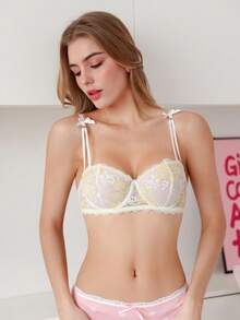 PetitDoll 1件裝女款蕾絲模杯鋼圈內衣 - 彩色 - 查看 5
