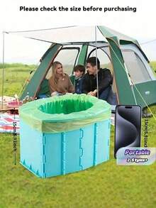 1 Piece 22x12x14cm Portable Folding Camping Toilet For Children | Essential For Spring Travel | Mini Size With Handle For Outdoor, Emergency, Car Use | Reusable And Washable Children'S Toilet For Rv, Hiking, Emergency Preparedness | Easter Camping - Multicolor - View 1