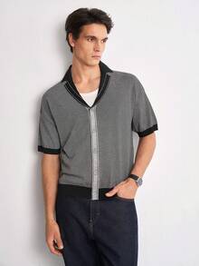 NEOSTRIT Men's Striped Short Sleeve Knit Top - Multicolor - View 4