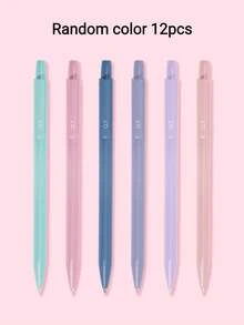 6/12/18pcs Muted Color Mechanical Pencils, 0.5mm/0.7mm Thickness Options, Suitable For Students And Office Use, Automatic Erasable Pencils, Back To School - Morandi Mechanical Pencil - View 10