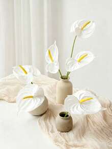 8 pièces Fleur d'oiseau de paradis artificielle blanche, Oiseau de paradis en plastique factice, Plante artificielle à tige longue, Convient pour la décoration de vase de fête à la maison, l'arrangement de table de mariage, la décoration intérieure, le bouquet DIY, le cadeau pour les femmes - Blanc - Voir 3
