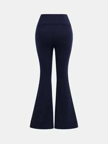 SHEIN Girlism 青少年女孩 2件套 立領拉鍊純色長袖上衣與長褲，休閒運動風 - 藏蓝色 - 查看 9