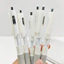 8支 0.5mm ST筆尖快乾凝膠筆，透明筆桿配防滑握把，順滑黑色墨水筆，適用於學校與辦公室 - 多色 - 查看 2