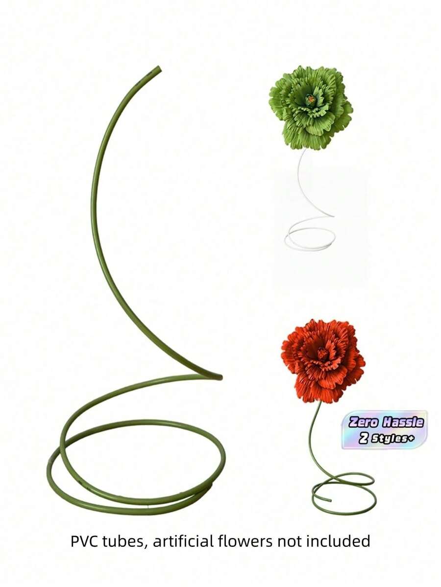 Bendable PVC Aluminum Plastic Flower Rods With Stable Base, Reusable Floral Support Stands, Wedding Aisle Decor Poles, Birthday Party Photo Backdrop Frame, Event DIY Floral Arrangement Supplies - multicolor - View 1