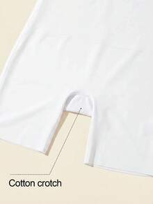 SHEIN 女款純色休閒百搭日常穿著細肩帶連身褲 - 白色 - 查看 3
