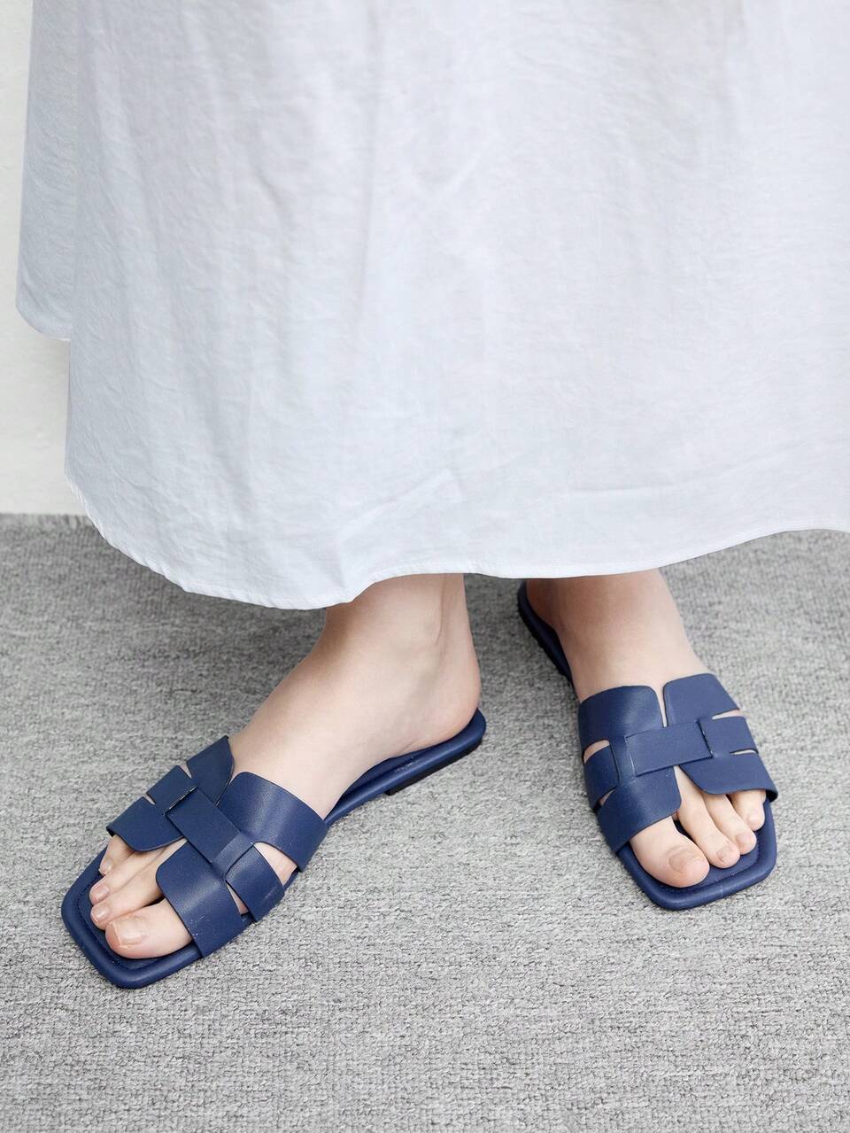 CUCCOO BIZCHIC Women Shoes Classic Minimalist Fashion Women Flat Sandals Vacation Casual Elegant Comfortable Flat Sandals