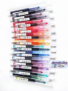 24PCS Colorful Rollerball Pens Liquid Ink Gel Pens Set Smooth Writing Drawing Supplies For School Office Art Journaling Coloring Gift For Student Artist Adult - Multicolor - View 1