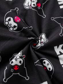 HELLO KITTY AND FRIENDS | SHEIN 男士時尚卡通印花四角內褲 - 黑色 - 查看 7