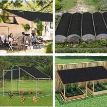 Outdoor Sunshade With Grommets, Premium Sunshade Fabric Fence - Durable, Tear-Resistant, Easy To Install For Balcony, Courtyard, And Swimming Pool - Offers Excellent Sun Protection, Shade, And Privacy With Taped Edge And Grommets - Black - View 6