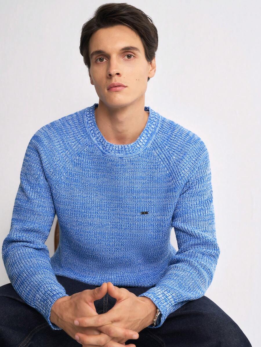 RONVEXI Men's Casual Crew Neck Sweater, Autumn/Winter - Multicolor - View 1