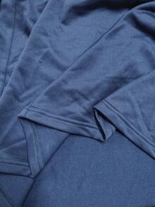 Solavon Gaun Sweatshirt Kasual Lengan Panjang Raglan dengan Garis Samping untuk Wanita - Royal Blue - View 8