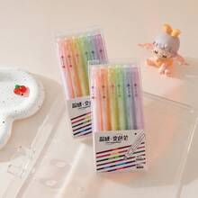 6pcs Color Changing Erasable Highlighter Set, Pastel Heat-Sensitive Marker Pens For Journal & School Use - multicolor - View 6