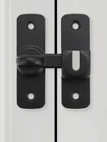 Heavy Duty Matte Black Twist Door Latch Buckle, Sliding Cabinet Barn Door Privacy Lock, Anti-Theft Safety Gate Closet Window Flip Lock Hardware, Easy Install Metal Door Bolt Latch For DIY Home Renovation - multicolor - View 7