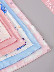 [2套隨機發貨]女童居家服 春/夏/秋 短袖長褲家居服套裝，夏季舒適親膚多款風格少女甜美櫻桃熊印花格紋條紋家居服套裝，兒童可愛甜美風格睡衣居家服，兒童寬鬆舒適防蚊長褲睡衣 - 彩色 - 查看 5